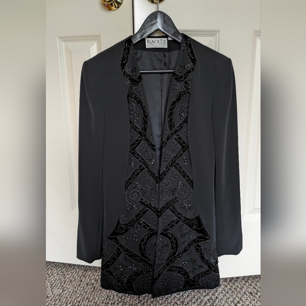 Oleg Cassin Black Tie Blazer